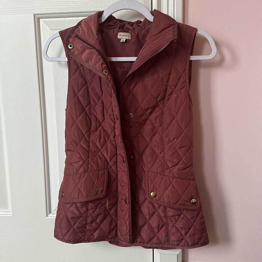 Cremieux mauve puffer vest